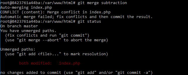 Git confilict